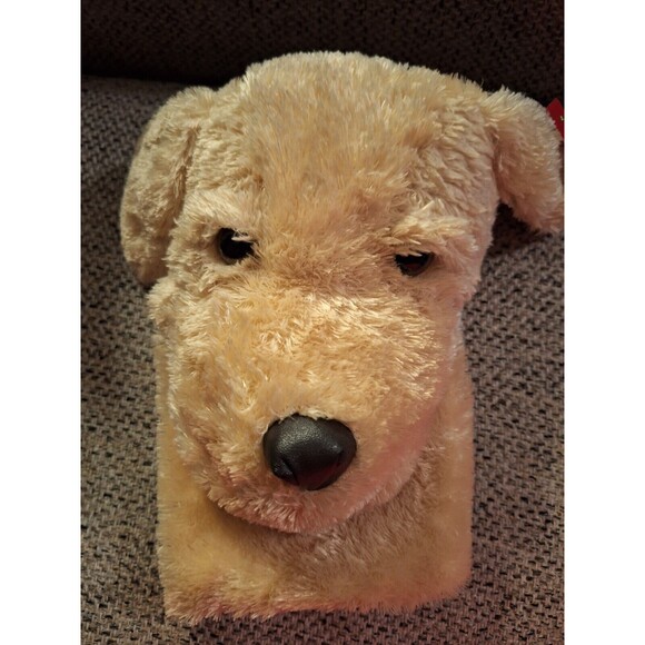 Aurora Puppy Dog Plush Hand Puppet 9" Yellow Lab Golden Retriever Pretend Play - Picture 1 of 7
